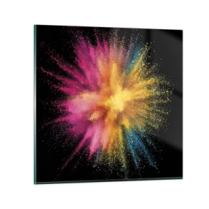 Schilderen op glas - De geboorte van kleuren - 60x60 cm