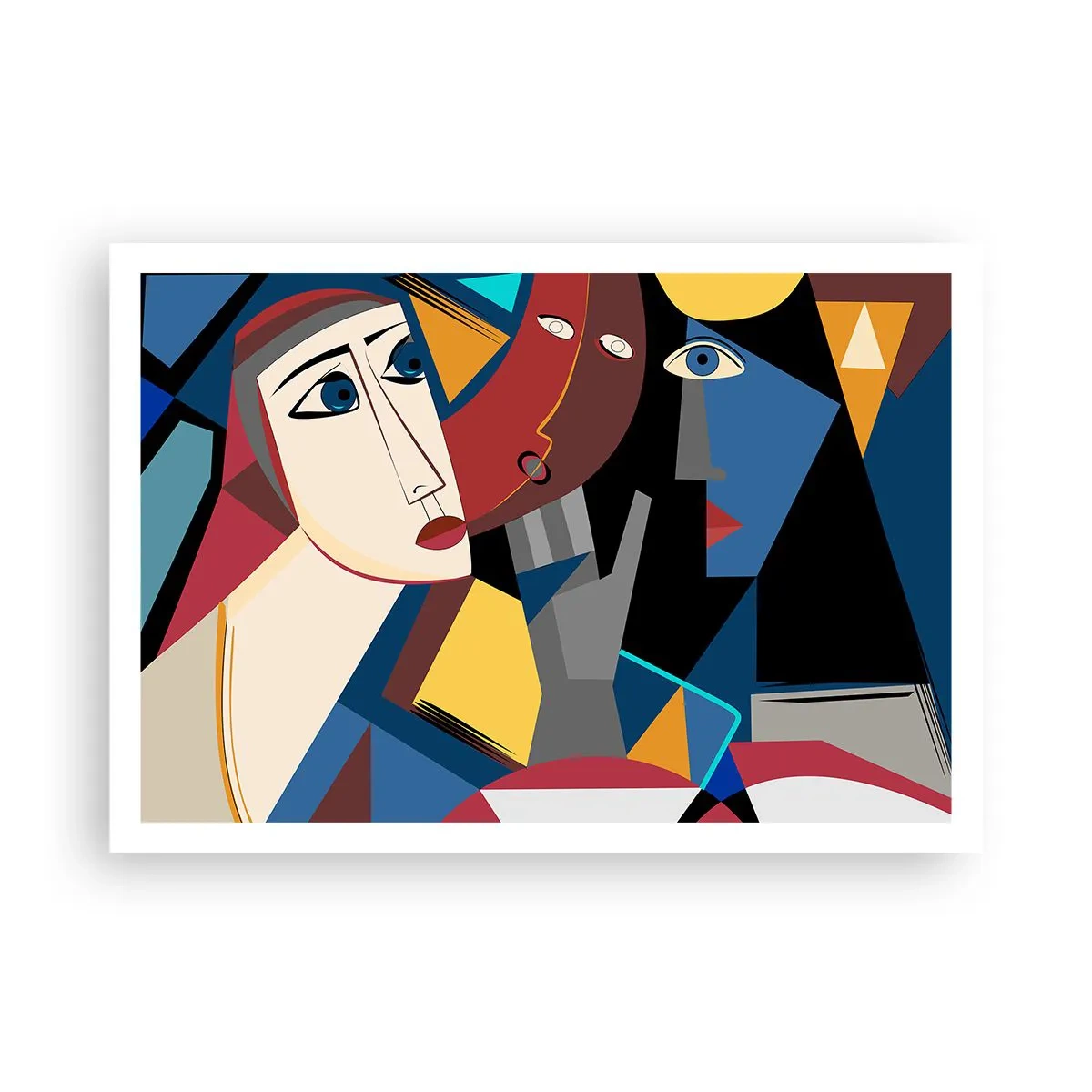 Poster - Een gesprek tussen kubisten - 100x70 cm