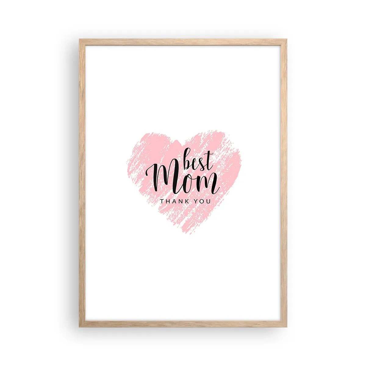 Een poster in een licht eiken lijst - Altijd het juiste moment - 50x70 cm