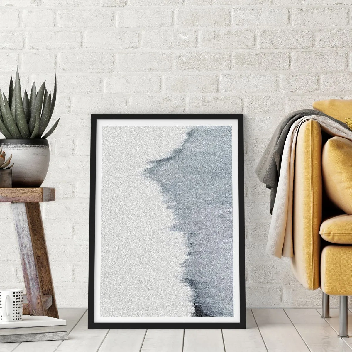 Poster in een zwarte lijst - Mysterieuze tekst - 70x100 cm