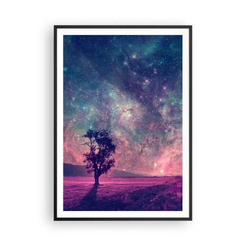 Poster in een zwarte lijst - Onder de magische hemel - 70x100 cm