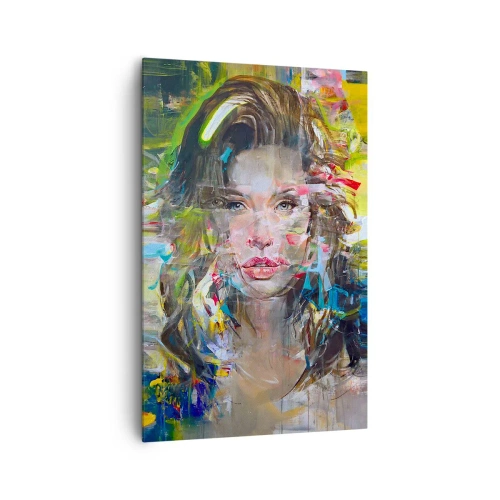 Schilderen op canvas - Achter de lucht een gordijn - 80x120 cm