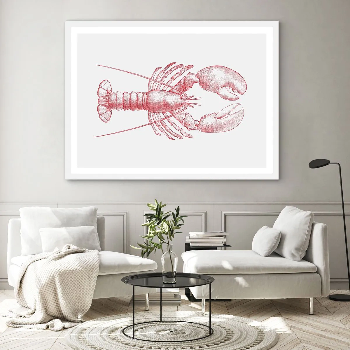 Poster in een witte lijst - Een kreeft waardig Homer - 50x40 cm