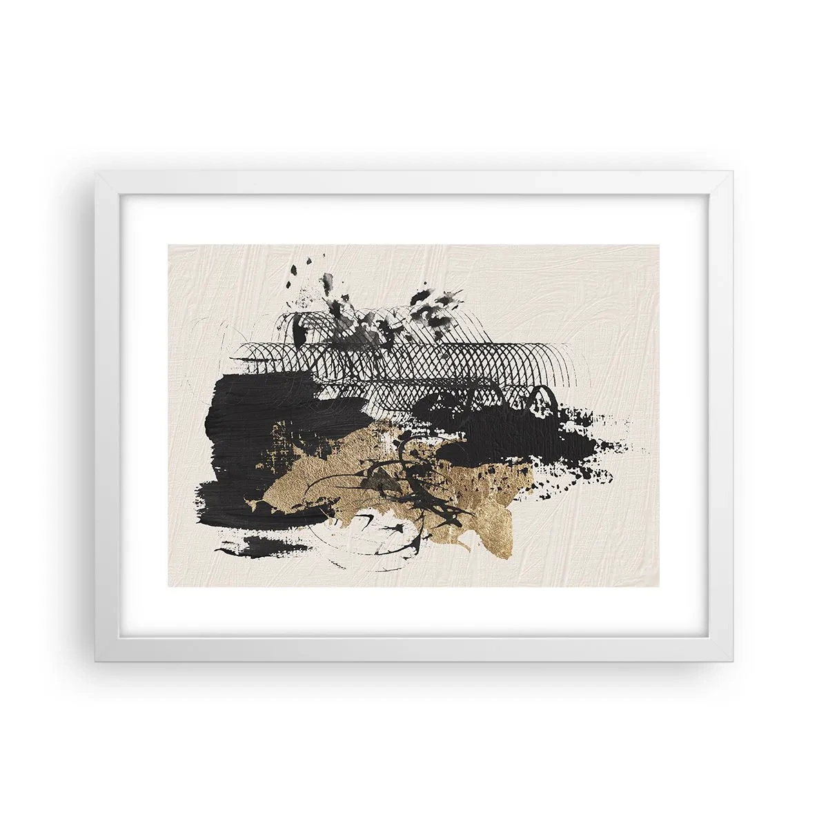 Poster in een witte lijst - Compositie met passie - 40x30 cm