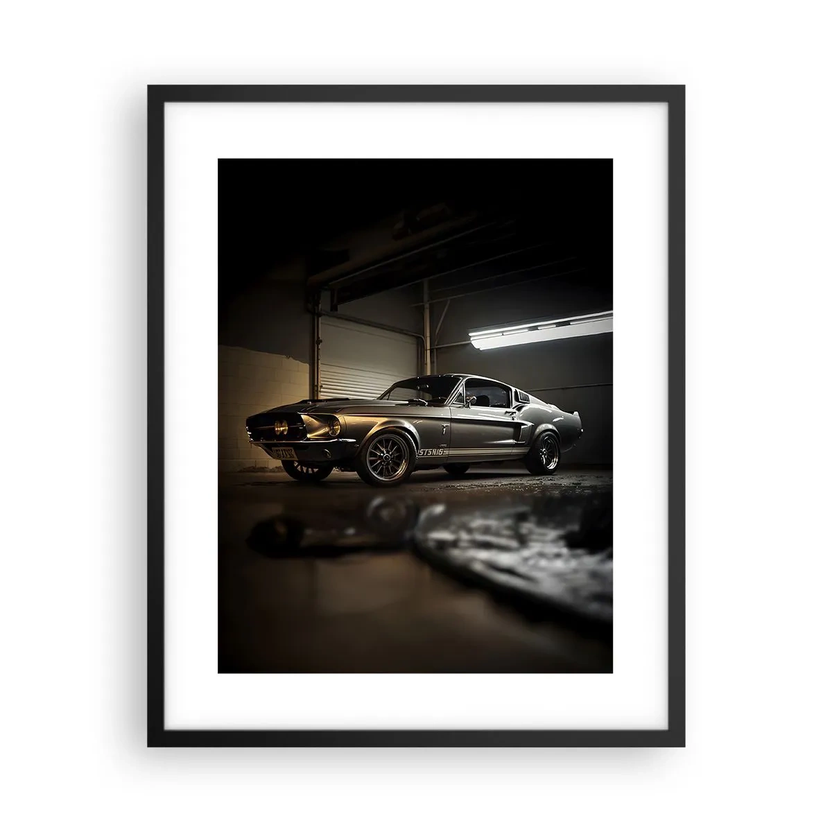 Poster in een zwarte lijst - Terug naar het verleden - 40x50 cm