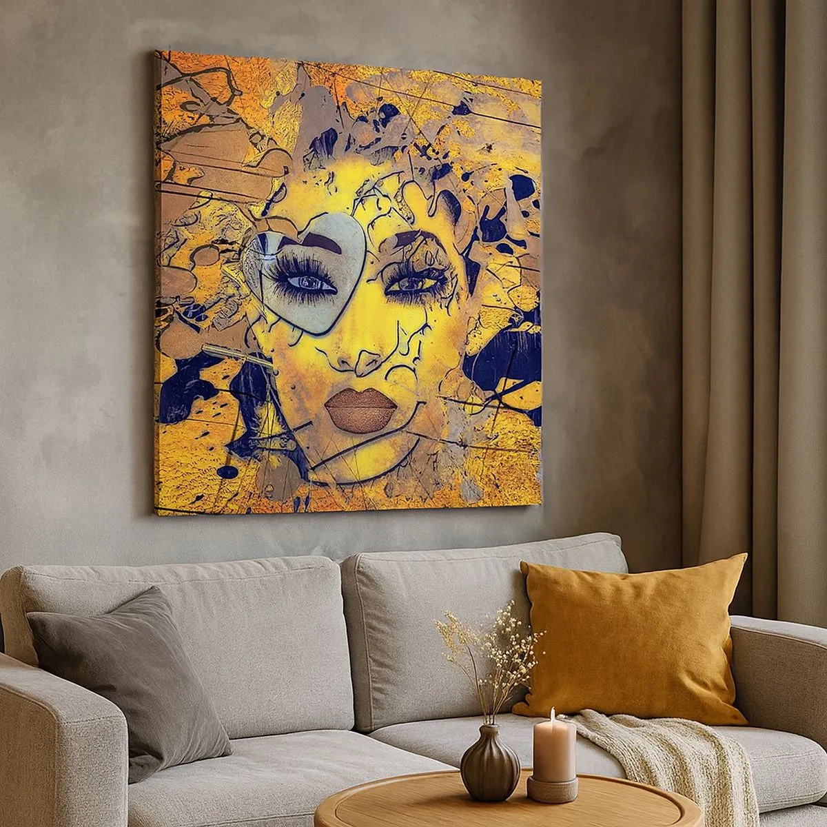 Schilderen op canvas - Zonnige schoonheid - 30x30 cm