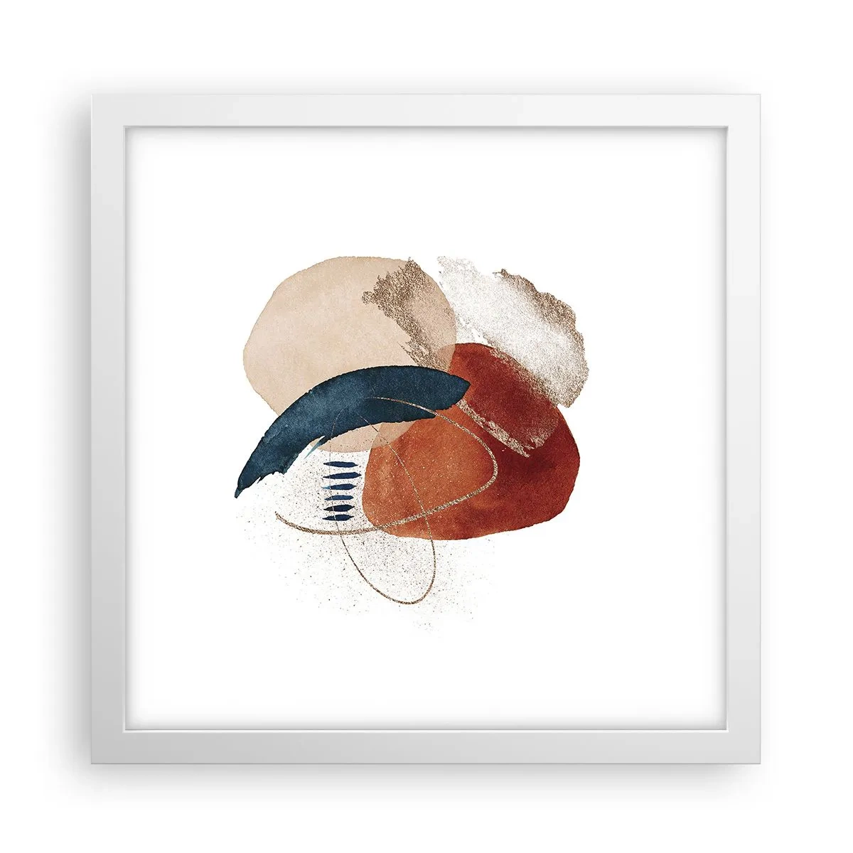 Poster in een witte lijst - Ovale compositie - 30x30 cm