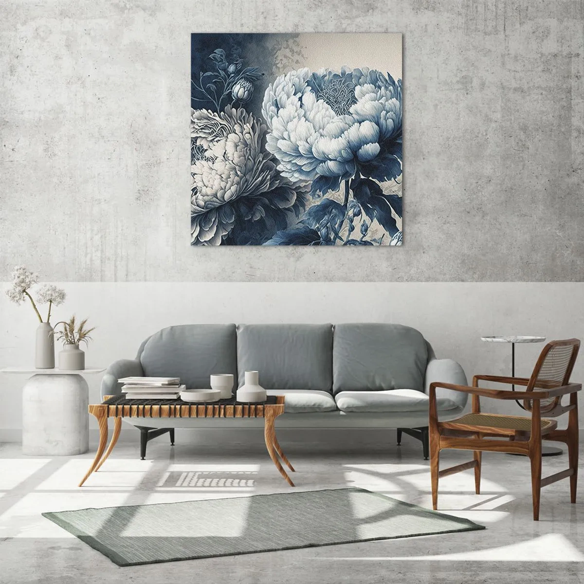 Schilderen op glas - Bij elkaar passend paar - 60x60 cm