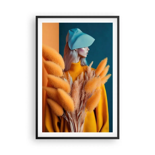 Poster in een zwarte lijst - Pluizig portret - 61x91 cm