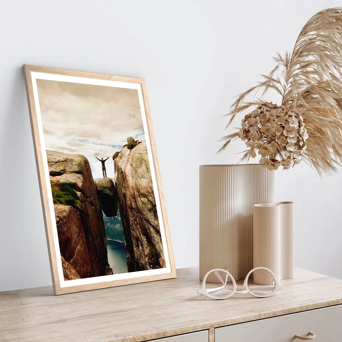 Een poster in een licht eiken lijst - Hoe gaat het met mij?! - 40x50 cm