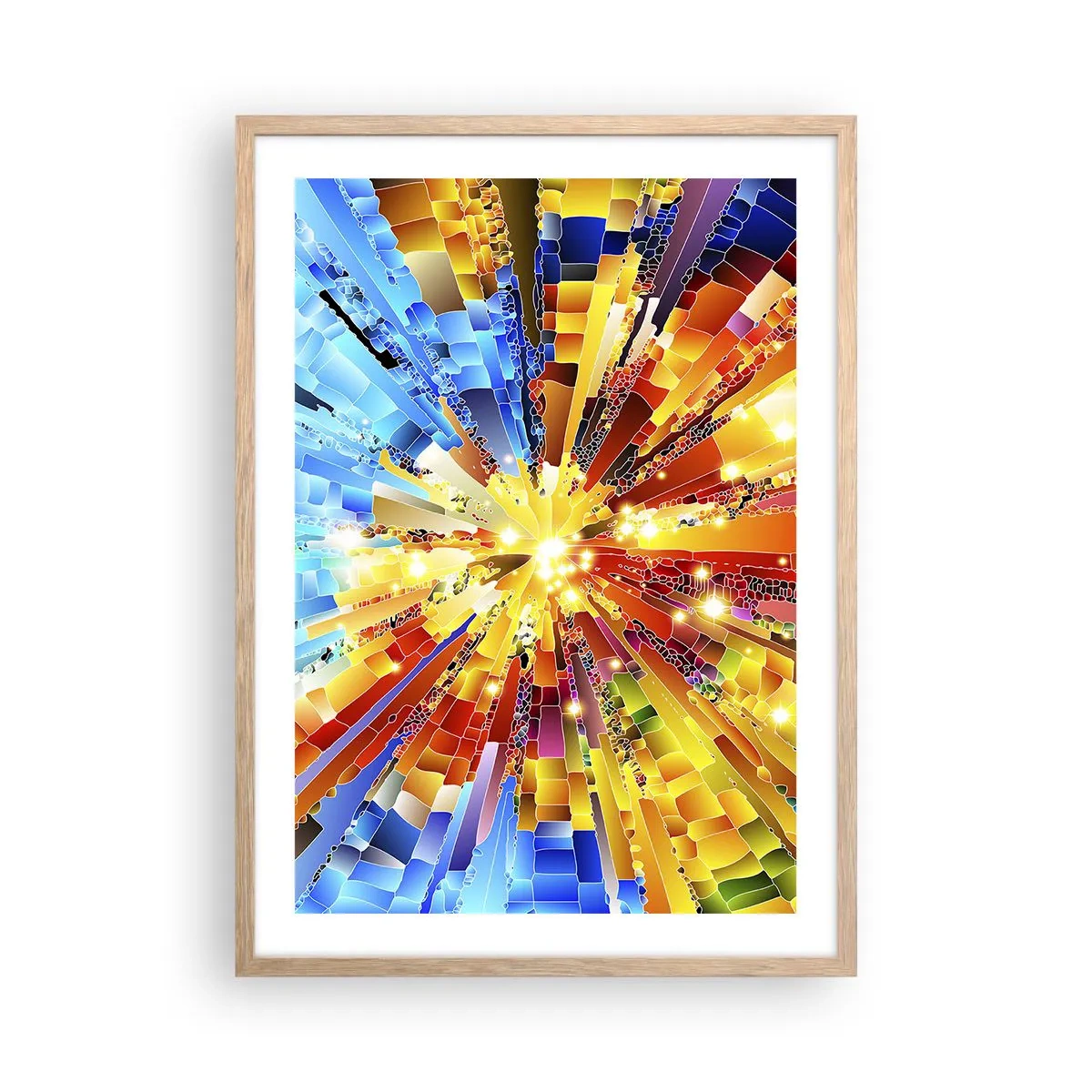 Een poster in een licht eiken lijst - In medias res - 50x70 cm