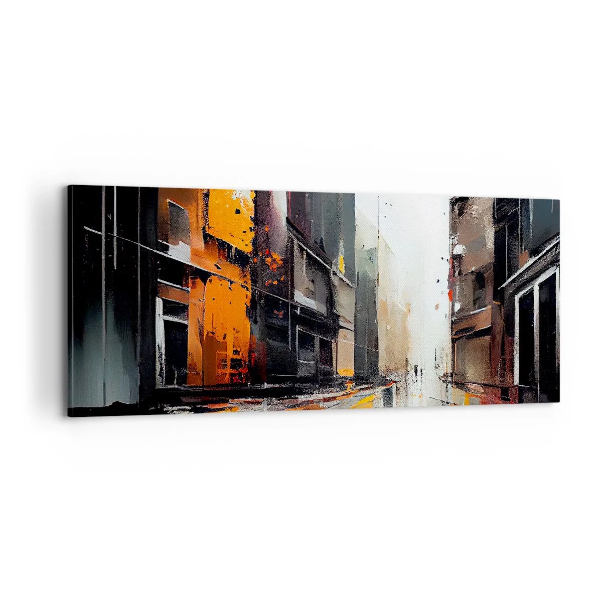 Schilderen op canvas - Regenachtige dag - 100x40 cm