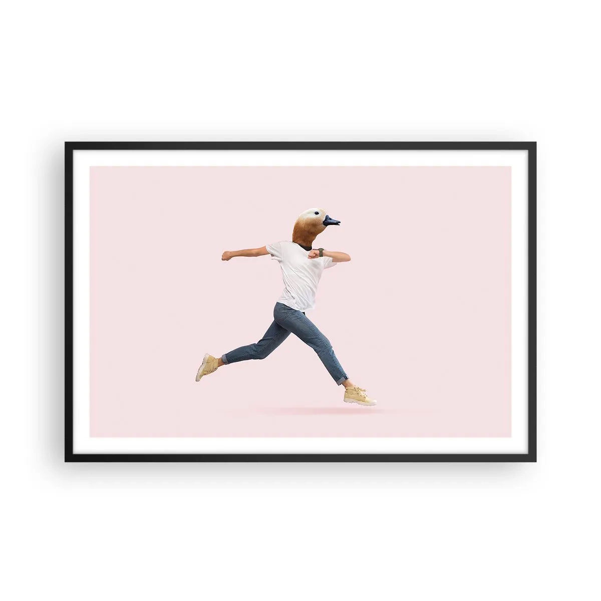 Poster in een zwarte lijst - Een snufje absurditeit - 91x61 cm