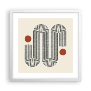 Poster in een witte lijst - Van het begin tot het eind - 40x40 cm