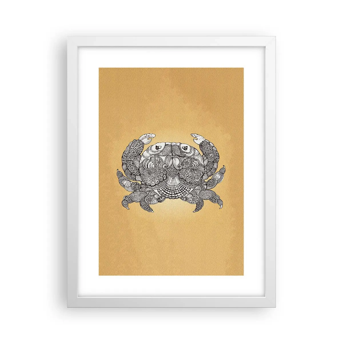 Poster in een witte lijst - Verhalen van meneer Krabs - 30x40 cm