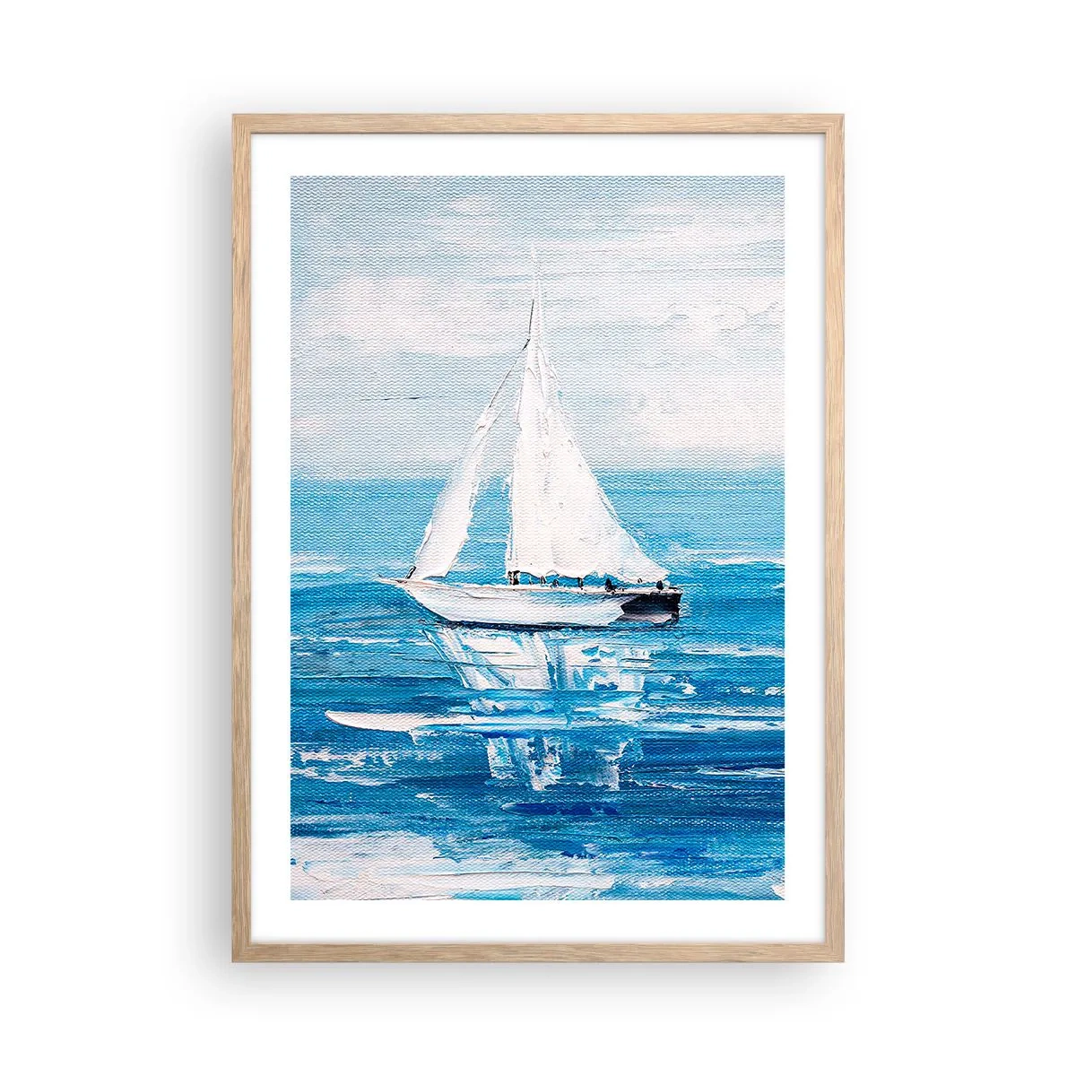 Een poster in een licht eiken lijst - Met een vriend aan mijn zijde - 50x70 cm