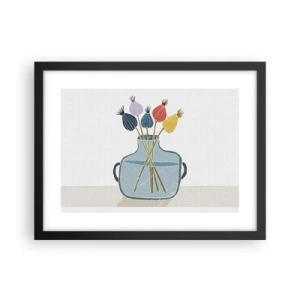 Poster in een zwarte lijst - Alsof hij met maanzaad heeft gezaaid - 40x30 cm