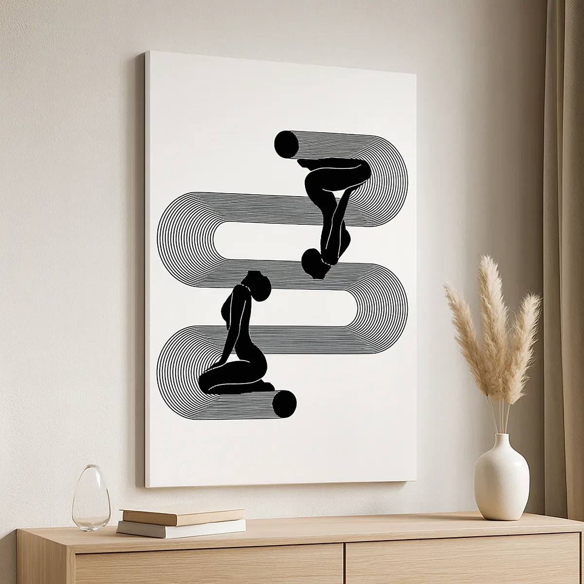 Schilderen op canvas - Sensuele symmetrie - 50x70 cm