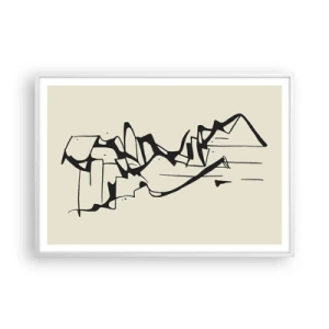 Poster in een witte lijst - Misschien een landschap - 100x70 cm