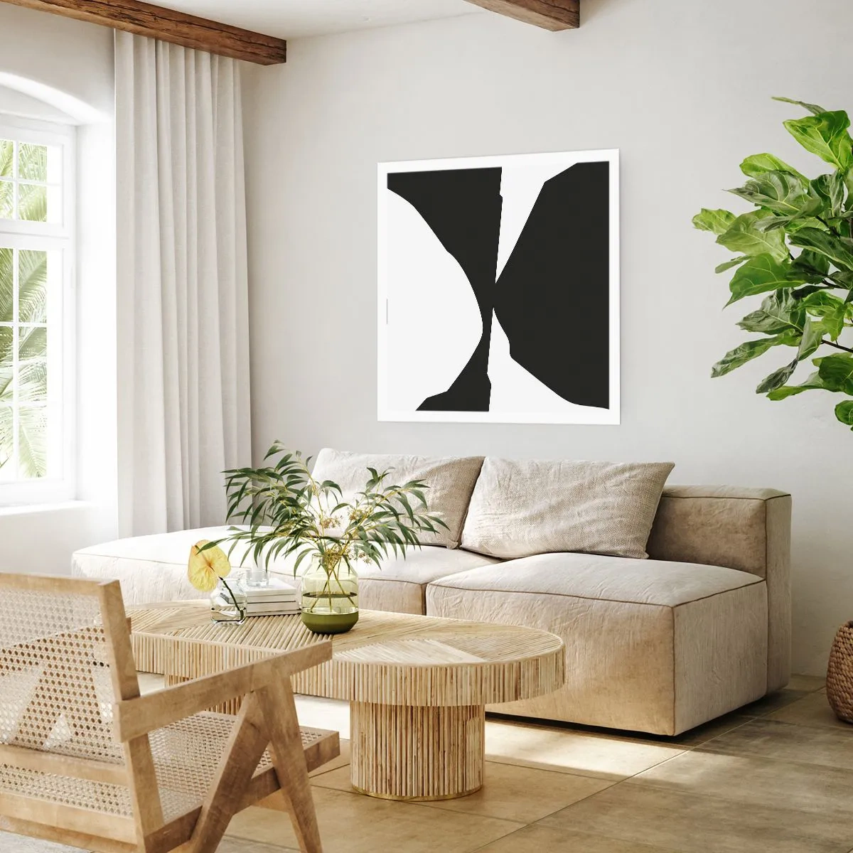 Poster - Positief – negatief - 50x50 cm