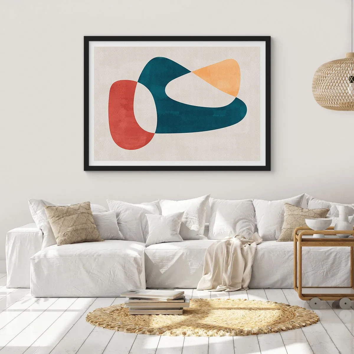 Poster in een zwarte lijst - Invloeden en metamorfoses - 91x61 cm