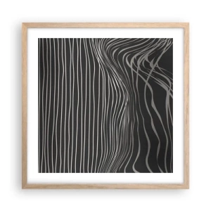 Een poster in een licht eiken lijst - Ritme en accent - 50x50 cm