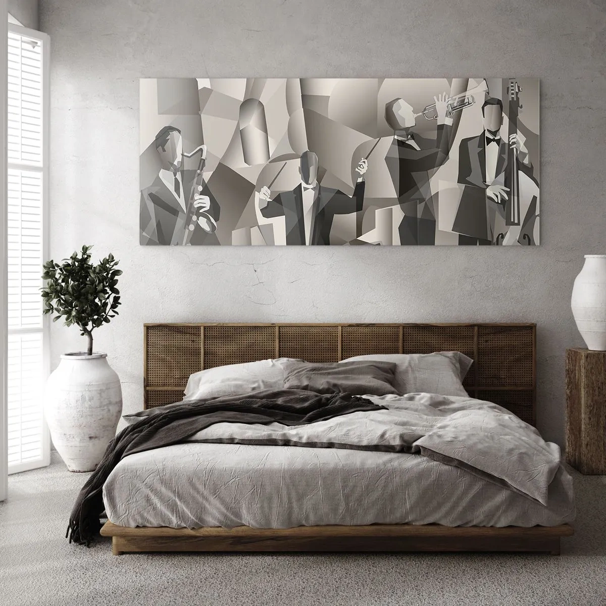 Schilderen op glas - In de ruimte van geluiden - 100x40 cm