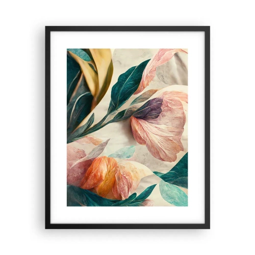 Poster in een zwarte lijst - Bloemen van de zuidelijke eilanden - 40x50 cm