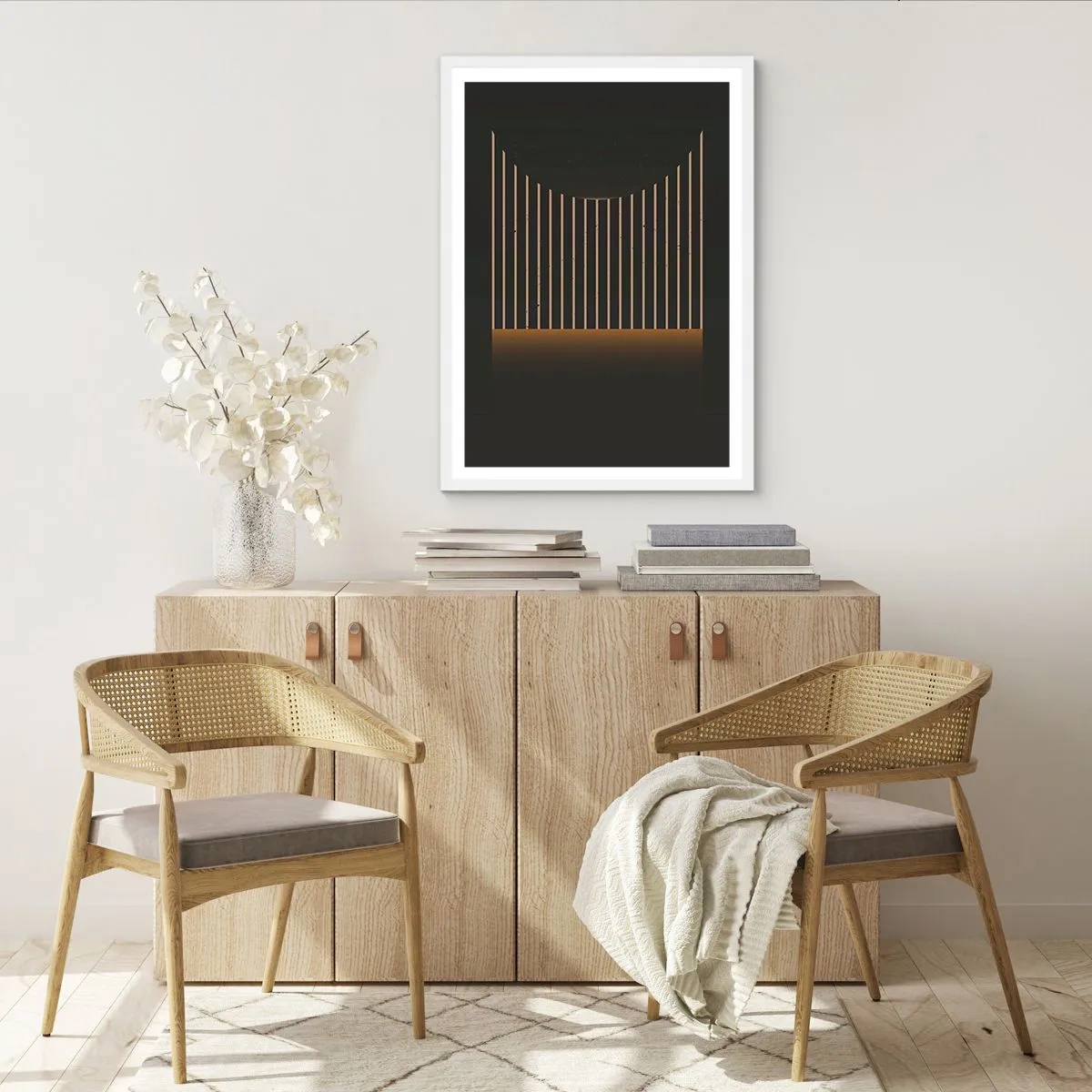 Poster in een witte lijst - Verken de duisternis - 70x100 cm