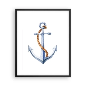 Poster in een zwarte lijst - Ahoi avontuur! - 40x50 cm