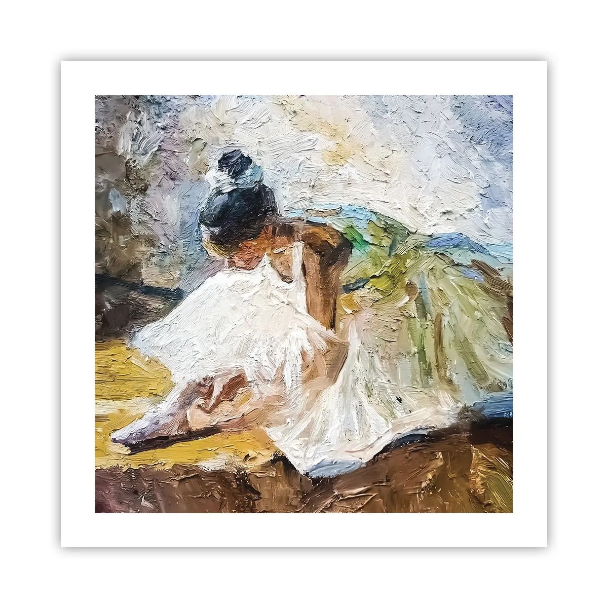 Poster - Naar een schilderij van Degas - 50x50 cm