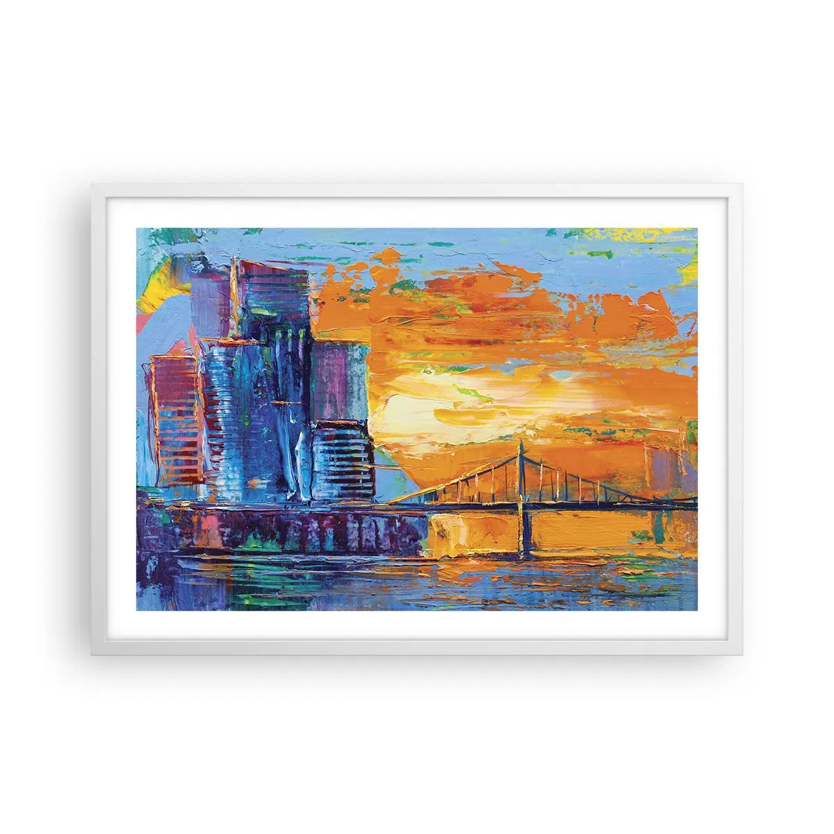 Poster in een witte lijst - Cultuur en natuur - 70x50 cm