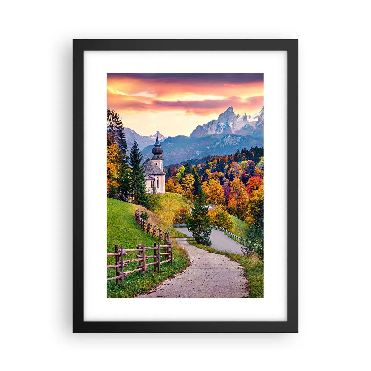 Poster in een zwarte lijst - Landschap zoals geschilderd - 30x40 cm
