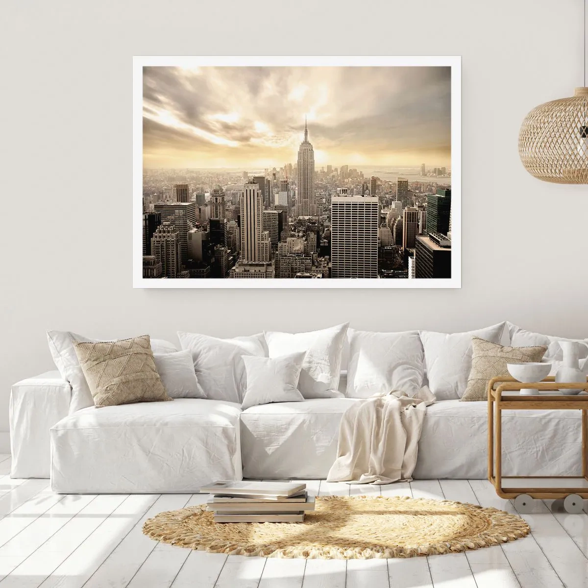 Poster - New York geweven van grijs - 91x61 cm
