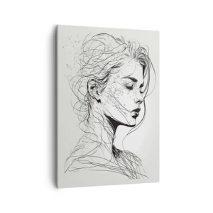 Schilderen op canvas - Portret in gedachten - 50x70 cm