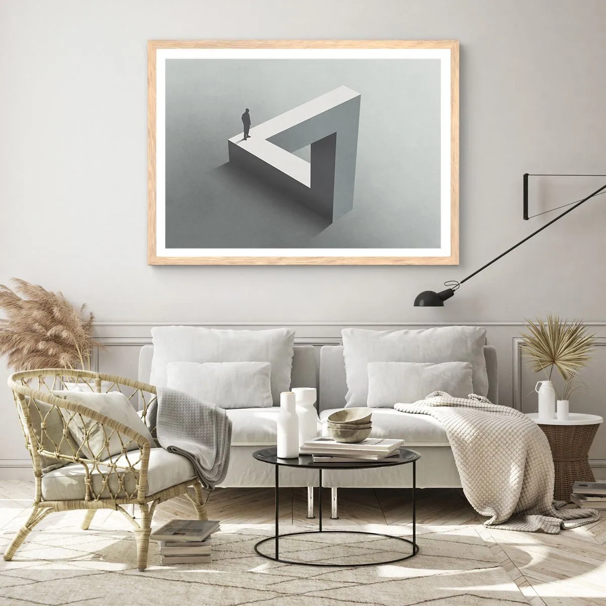 Een poster in een licht eiken lijst - Maar het is toch mogelijk - 91x61 cm