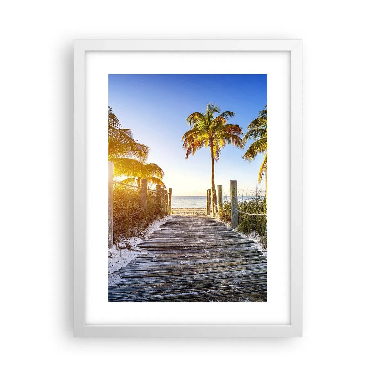Poster in een witte lijst - Rechtstreeks naar het paradijs - 30x40 cm