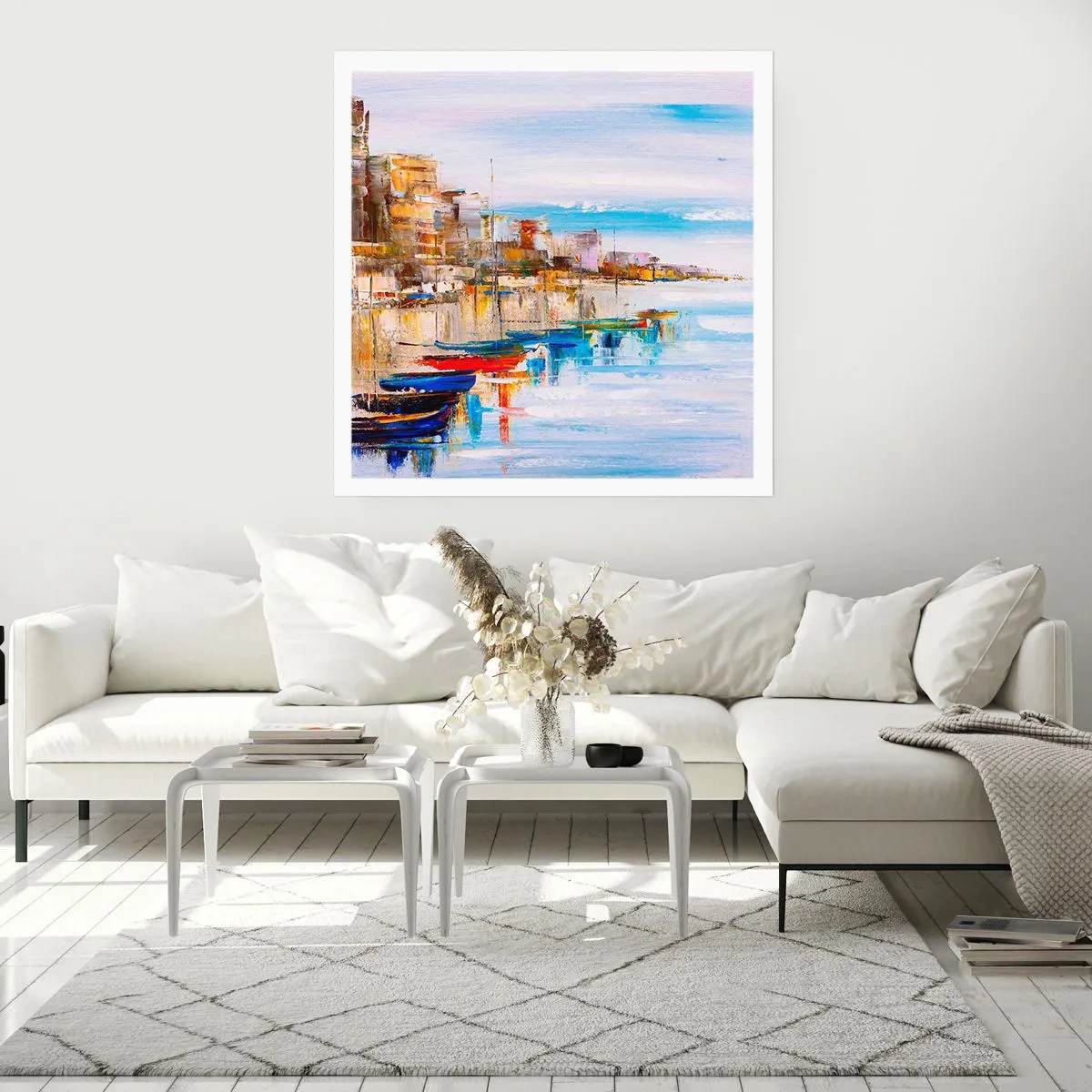 Poster - Een veelkleurig stedelijk toevluchtsoord - 40x40 cm