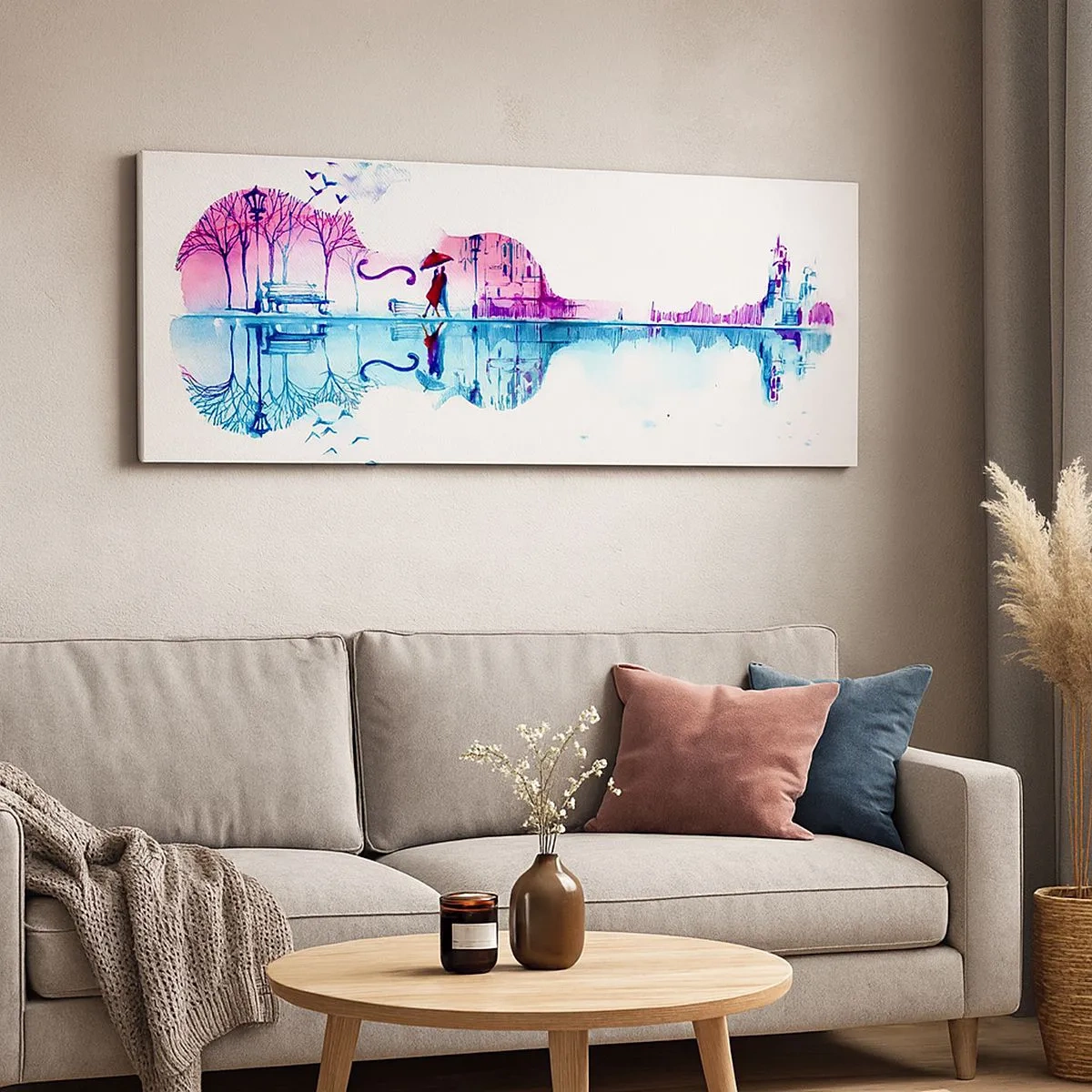 Schilderen op canvas - Ik zal je wat regencantussen brengen - 100x40 cm