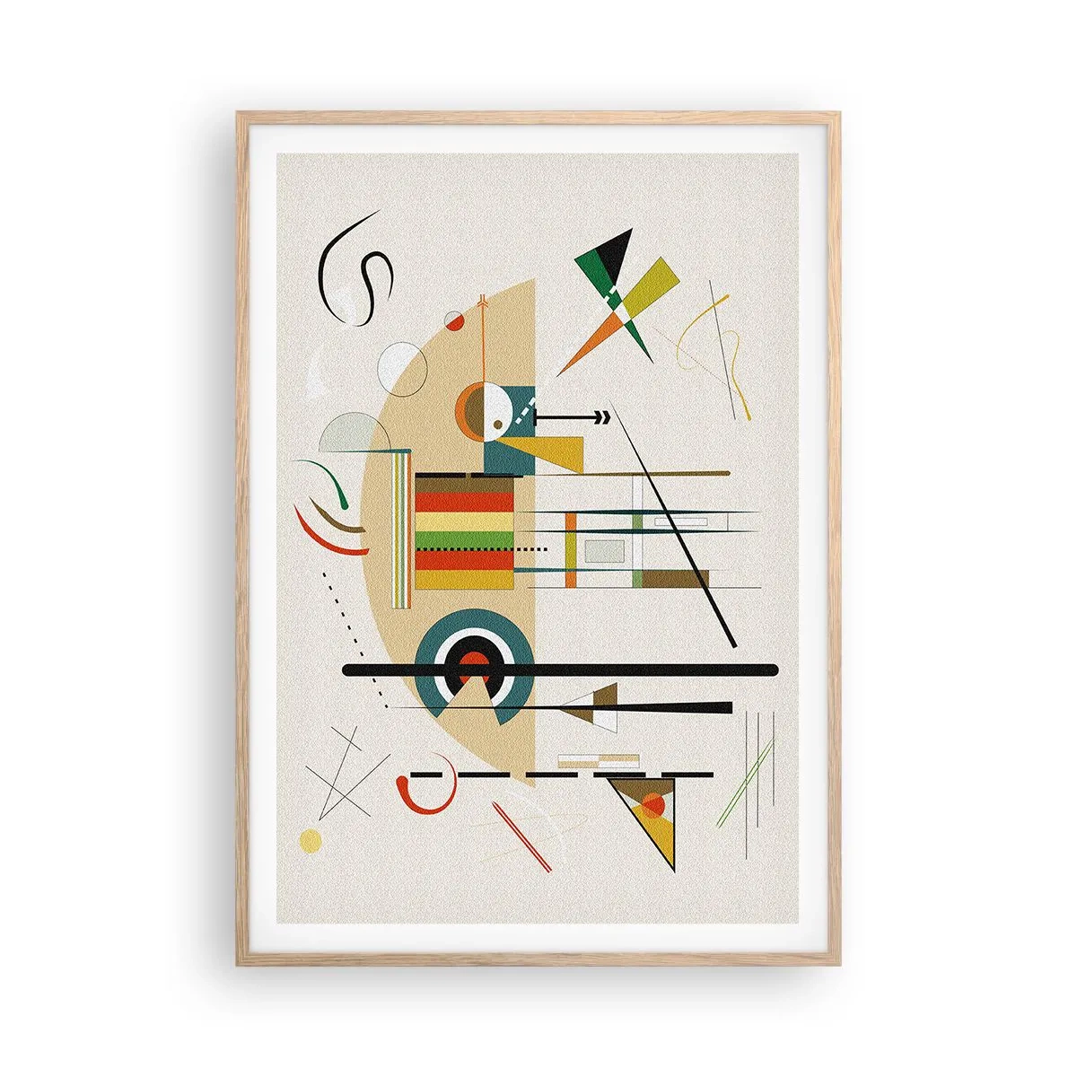 Een poster in een licht eiken lijst - En de wereld lacht - 70x100 cm