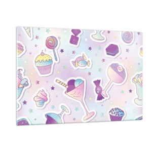 Schilderen op glas - Dat het elke dag een verjaardag zou zijn - 120x80 cm