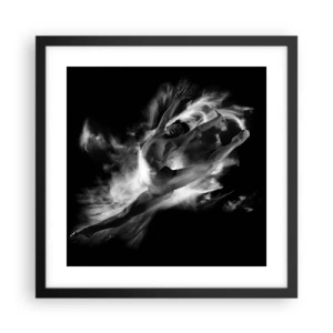 Poster in een zwarte lijst - Vast tijdens de vlucht - 40x40 cm