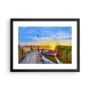 Poster in een zwarte lijst - Ik zie je morgen - 40x30 cm