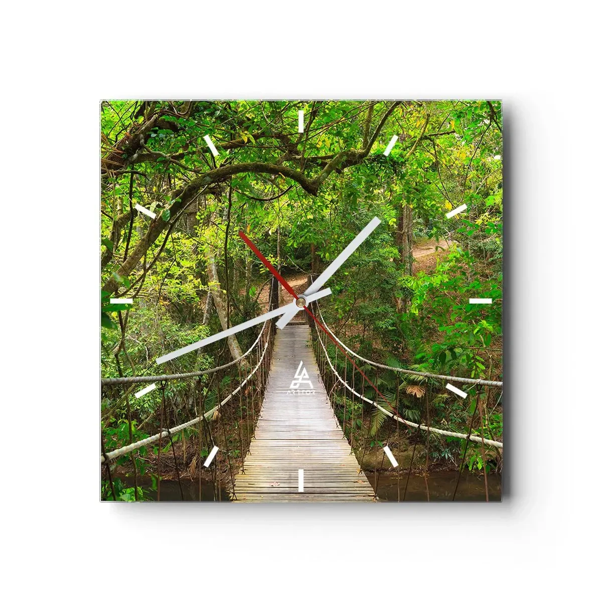 Wandklok - Klok - Want er staat een klimplant in de tuin - 40x40 cm