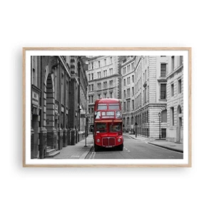 Een poster in een licht eiken lijst - Het dagelijkse leven hoeft niet grijs te zijn - 100x70 cm