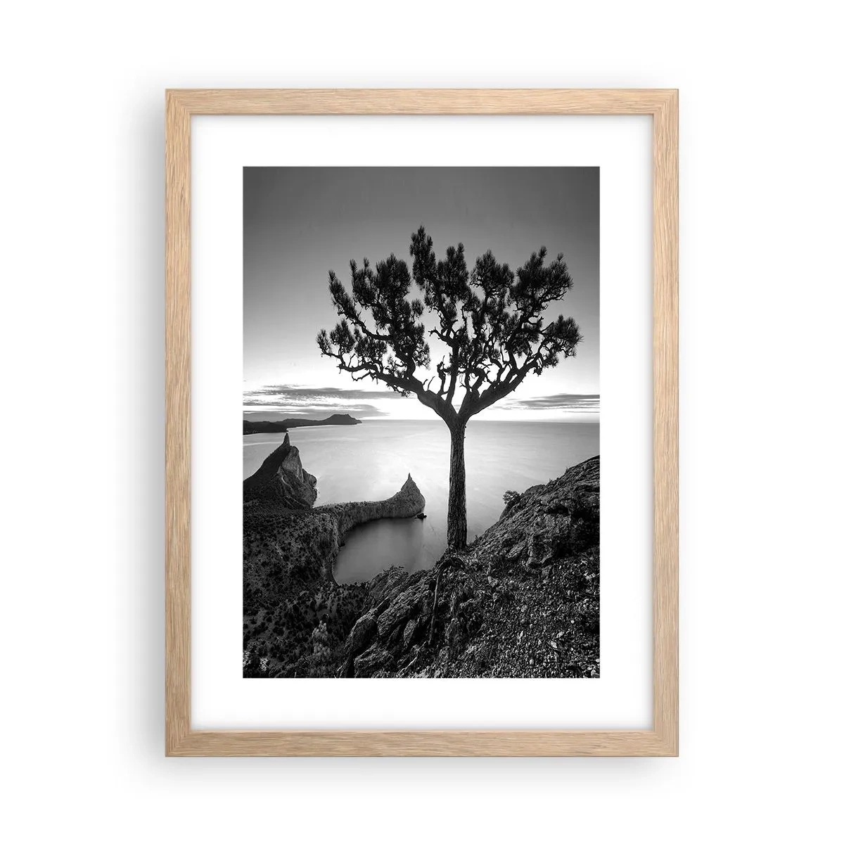 Een poster in een licht eiken lijst - Stilte aan de horizon - 30x40 cm