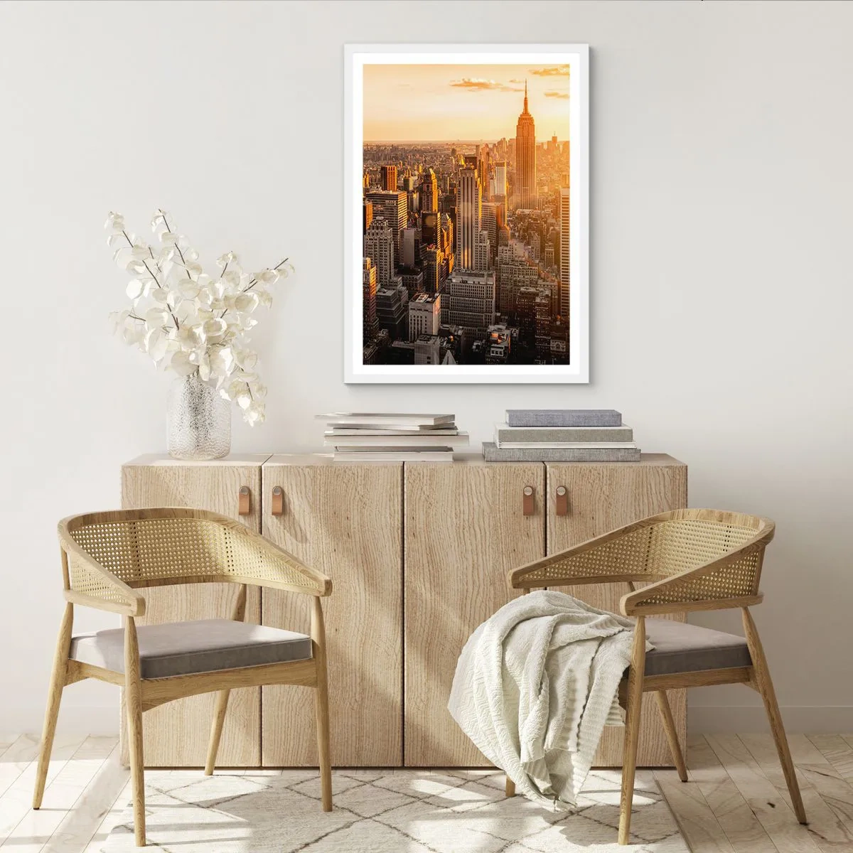 Poster in een witte lijst - Groeien in de zon - 40x50 cm