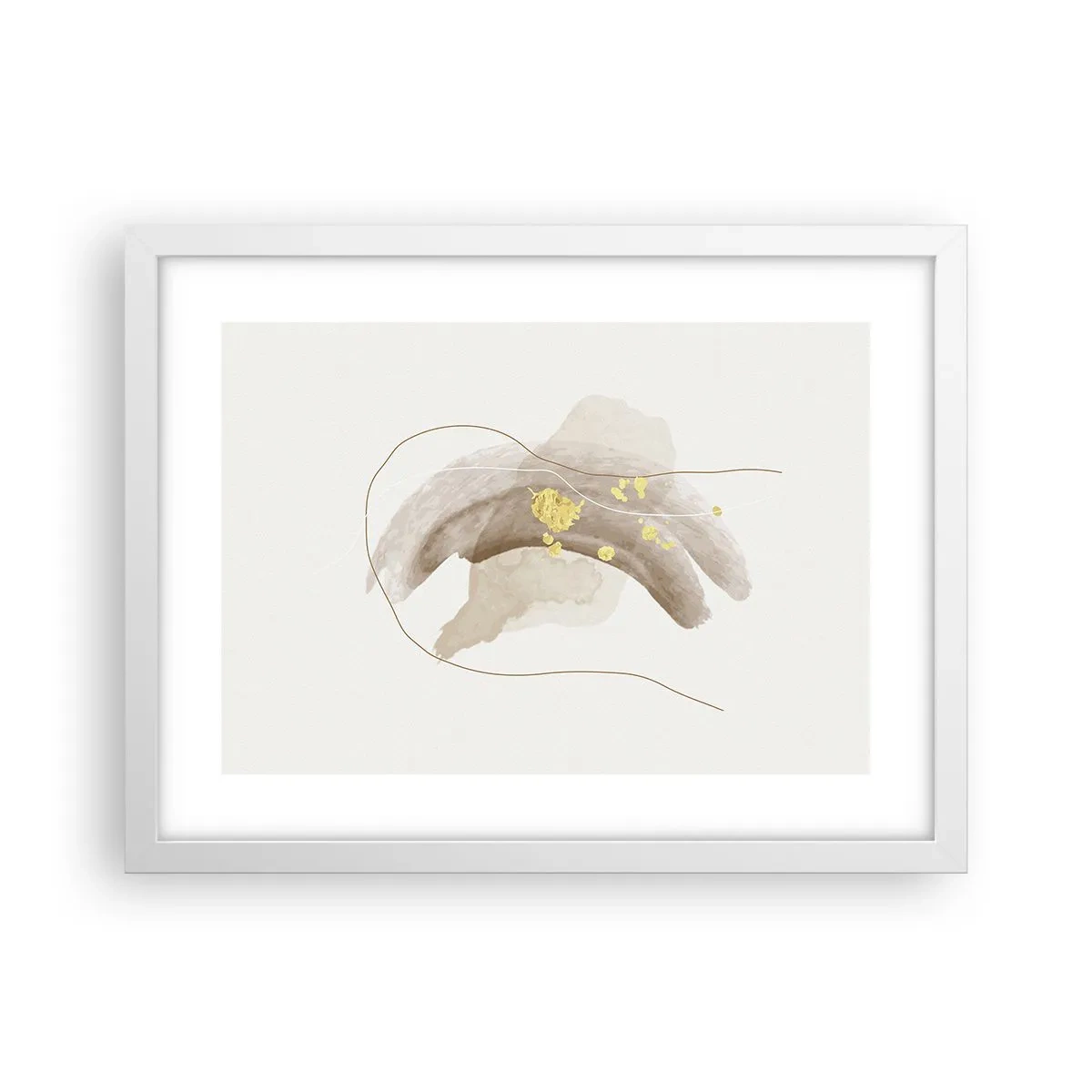 Poster in een witte lijst - Ontmoet in de ruimte - 40x30 cm
