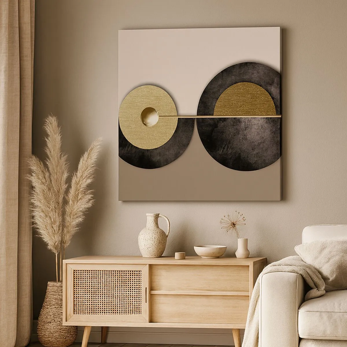 Schilderen op canvas - Variaties rond de cirkel - 30x30 cm