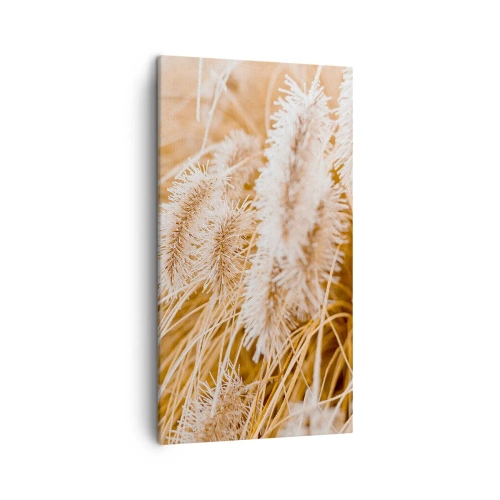 Schilderen op canvas - Het gouden geritsel van het gras - 45x80 cm